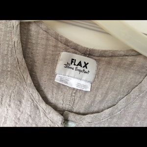 FLAX Linen Tunic Snap Front Dress Duster Lagenlook